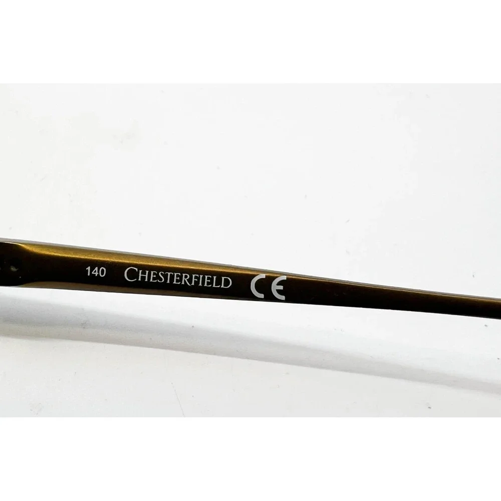 Chesterfield Eyeglasses Mens Brown Titanium Half Rim CH869T 53-19-140